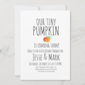 Moderne Waterverf Tiny Pumpkins Baby shower Kaart (Voorkant)