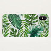 Moderne Waterverf tropisch groen blad Case-Mate iPhone Case (Achterkant (horizontaal))