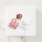 Moderne Waterverf Trouwjurk Vrijgezellenfeest Bedankjes Labels (In situ)