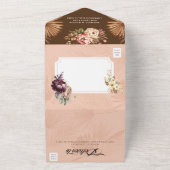 Moderne Waterverf van Bohemen All In One Uitnodiging (Buitenkant)