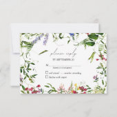 Moderne Waterverf van de Wilde Zomer RSVP (Achterkant)