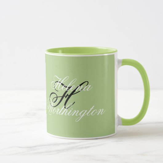 Moderne waterverf van gekleurde sneeuwbomen mok (Rechts)