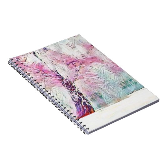 Moderne waterverf van gekleurde sneeuwbomen notitieboek (Rechterzijde)