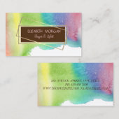 Moderne Waterverf verf plastic, Lijst Visitekaartje (Voorkant / Achterkant)