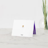 Moderne Waterverf, Violet Roos Gold Dank u Bedankkaart (Achterkant)