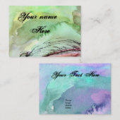 Moderne Waterverf Visitekaartje (Voorkant / Achterkant)