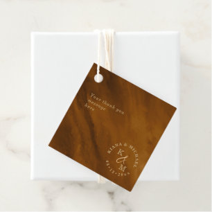 Moderne Waterverf Voeg Bericht Gold ID816 toe Bedankjes Labels