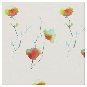 Moderne waterverf voor Abstracte kunstbloemen Stof