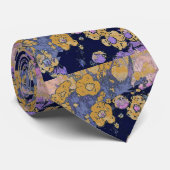 Moderne waterverf voor de marine en goudvis stropdas (Opgerold)