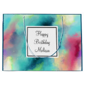 Moderne Waterverf voor groene en rode ruimte Groot Cadeauzakje (Voorkant)