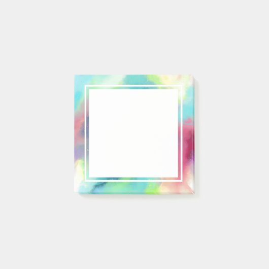 Moderne Waterverf voor groene en rode ruimte Post-it® Notes (Voorkant)