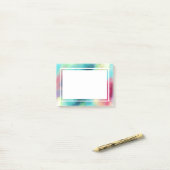 Moderne Waterverf voor groene en rode ruimte Post-it® Notes (Op bureau)