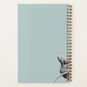 Moderne Waterverf walvis gepersonaliseerd Notitieboek (Achterkant)