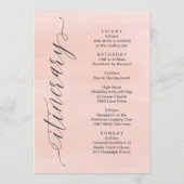 Moderne Waterverf — Welkomstbrief en reiskaart Programma (Achterkant)