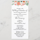 Moderne Waterverf Wildbloemen Weddenschap Programma (Voorkant)