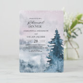 Moderne Waterverf Winterkerstboom Natuur IV Kaart (Staand voorkant)