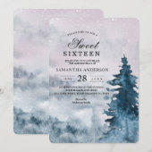 Moderne Waterverf Winterkerstboom Natuur IV Kaart (Voorkant / Achterkant)