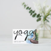 Moderne Waterverf Yoga Instructor Visitekaartje (Staand voorkant)