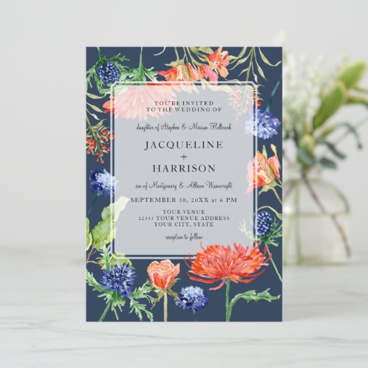 Moderne Waterverf zomermarinemap Kaart (Staand voorkant)