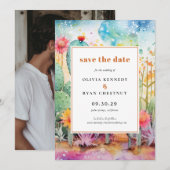 Moderne Waterverf Zuidwestelijke Woestijn Save the Kaart (Voorkant / Achterkant)