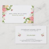 Moderne Waterverven Lente Bloemen Illustratie Visitekaartje (Voorkant / Achterkant)