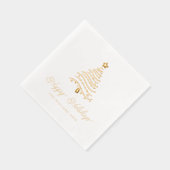 Moderne Wavy kerstboom & sterren Folie Servetten (Rechts)