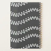 Moderne Wavy Leaf Pattern Planner (Achterkant)