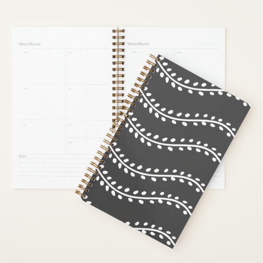 Moderne Wavy Leaf Pattern Planner (Display)