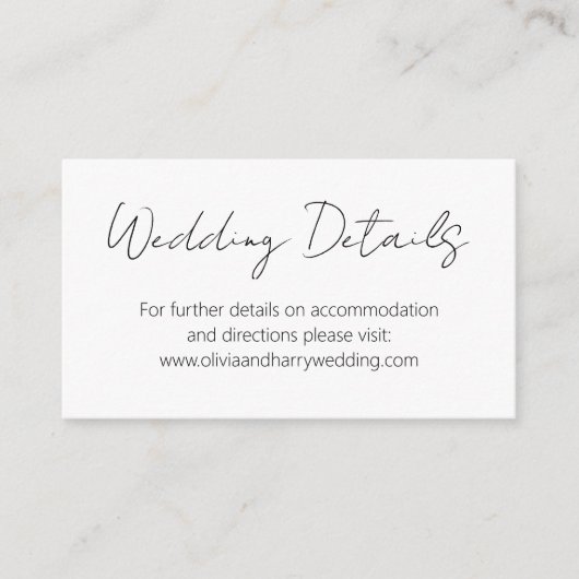 Moderne website bijlage kaart met handgeschreven s (Voorkant)