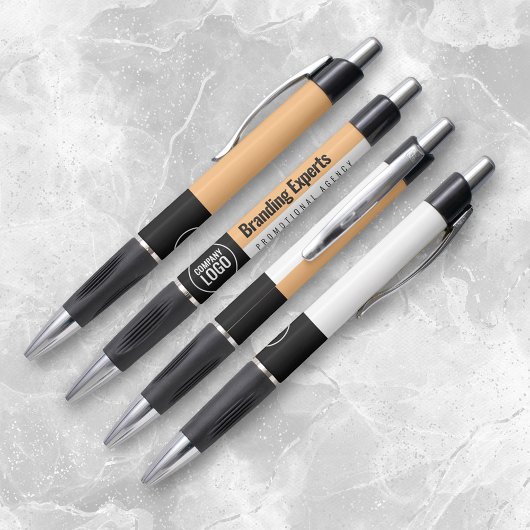 Moderne website Logo van Black Company White Peach Pen
