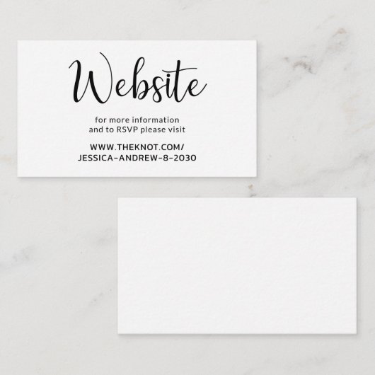 Moderne website RSVP Enclosure Kaart (Voorkant / Achterkant)