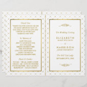 Moderne Weddenprogramma met wit en goudolie-effect (Voorkant / Achterkant)