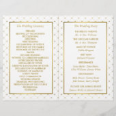 Moderne Weddenprogramma met wit en goudolie-effect (Achterkant)