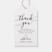 Moderne weddenschap met kalmte Dank je Label Cadeaulabel (Voorkant)
