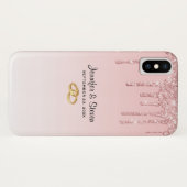 Moderne weddenschapsroze glitter-ritsen Case-Mate iPhone case (Achterkant (horizontaal))