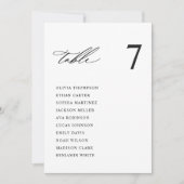 Moderne Wedding Seating Chart Kaarten (Voorkant)