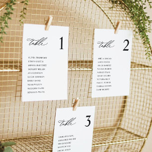 Moderne Wedding Seating Chart Kaarten