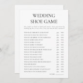 Moderne Wedding Shoe Game Activity Kaart (Voorkant / Achterkant)