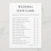 Moderne Wedding Shoe Game Activity Kaart (Voorkant)