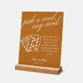 Moderne Wedding speelkaarten voetstuk teken Acryl Bord (Hoek)