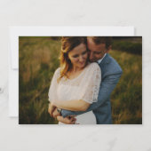 Moderne Wedding Update Downsize Fotoaankondiging Kaart (Achterkant)