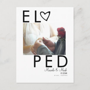 Moderne Wegloopfoto Typografie Hart Briefkaart