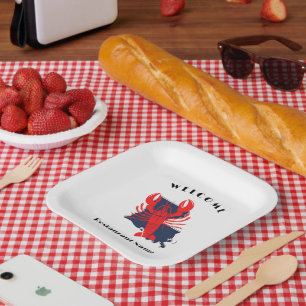 Moderne welkom rivierkreeft Louisiana aangepaste n Papieren Bordje