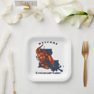 Moderne welkom rivierkreeft Louisiana aangepaste n Papieren Bordje