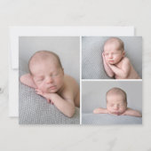 Moderne welkomstscriptfoto geboorteaankondiging aankondiging (Achterkant)