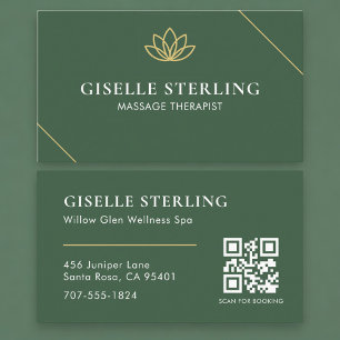 Moderne Wellness-massagetherapeut QR-code Visitekaartje