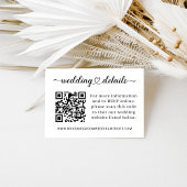 Moderne wending details QR-code voor heetsscript Informatiekaartje