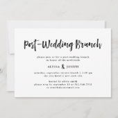 Moderne wens | Post Bruiloft Brunch Zwart-wit Kaart (Voorkant)