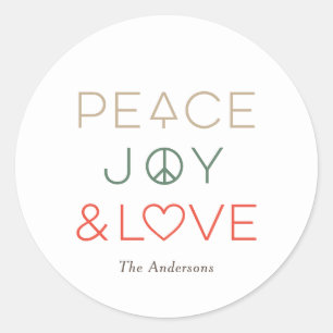 Moderne Wensen BEWERKBARE KLEUR Vakantie Sticker