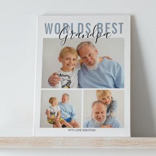 Moderne werelden Beste opa 3 Foto Fotoplaat